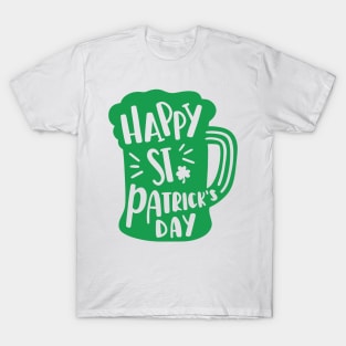 Happy St Patrick's Day Festive Beer Mug T-Shirt